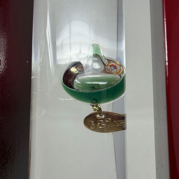 Galileo Glass Thermometer In Wood Frame 5 Colored Glass Spheres 11" Tall - Picture 4 of 8